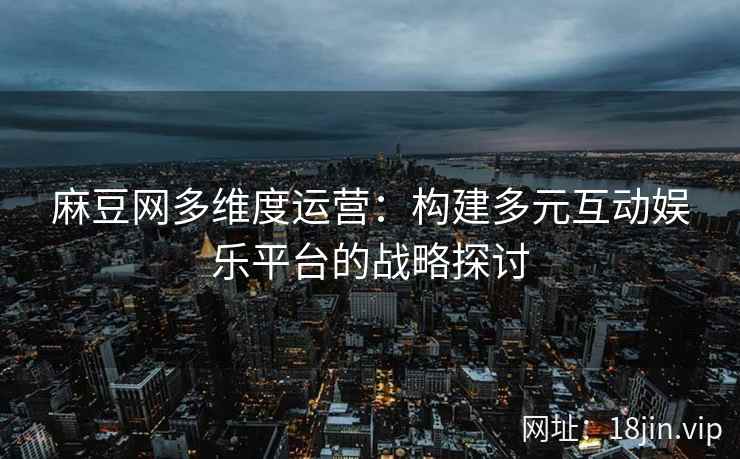 麻豆网多维度运营：构建多元互动娱乐平台的战略探讨