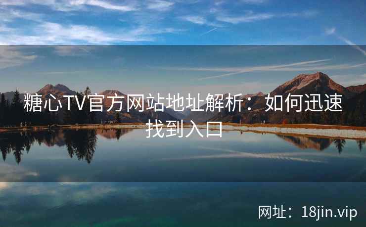 糖心TV官方网站地址解析：如何迅速找到入口