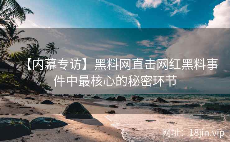 【内幕专访】黑料网直击网红黑料事件中最核心的秘密环节  第2张