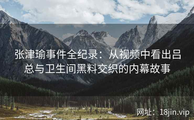 张津瑜事件全纪录：从视频中看出吕总与卫生间黑料交织的内幕故事