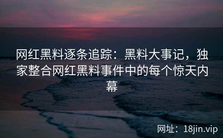 网红黑料逐条追踪：黑料大事记，独家整合网红黑料事件中的每个惊天内幕  第2张